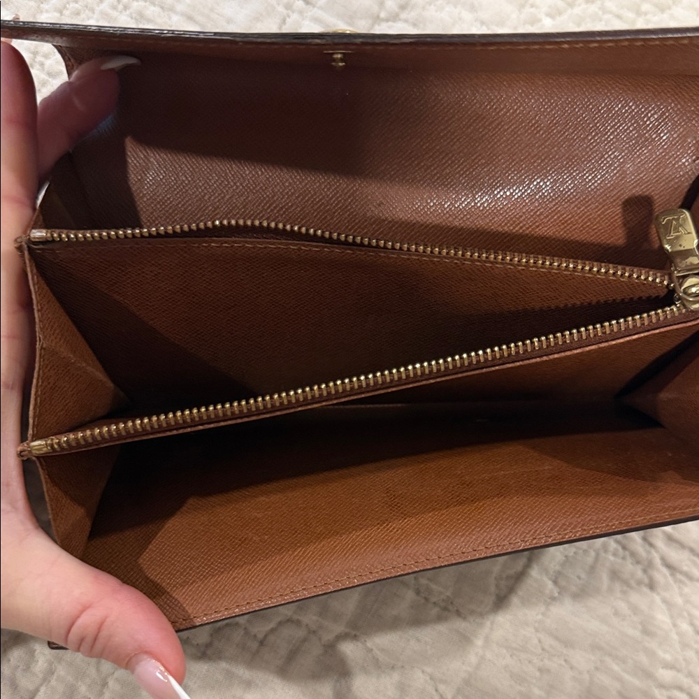 Authentic Louis Vuitton Monogram Wallet with Gold Accents - Picture 4 of 8